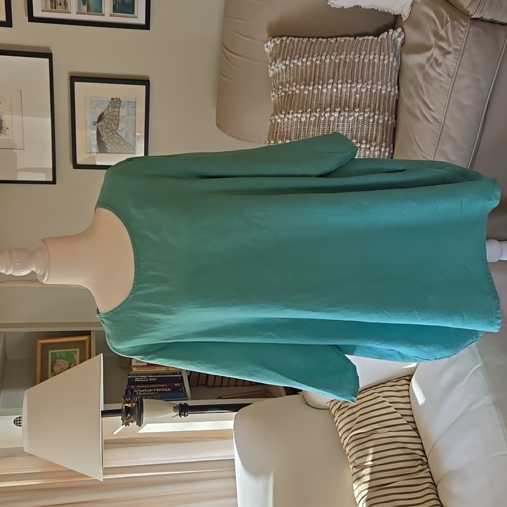 GUC Bryn Walker Aqua Linen Tunic Size XL